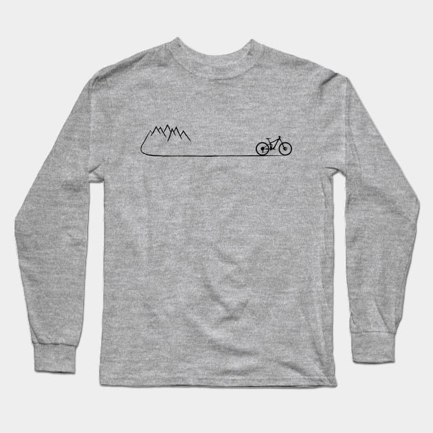 cycling mountain bike mountain biking cyclist MTB Downhill gift Long Sleeve T-Shirt by TheOutdoorPeople